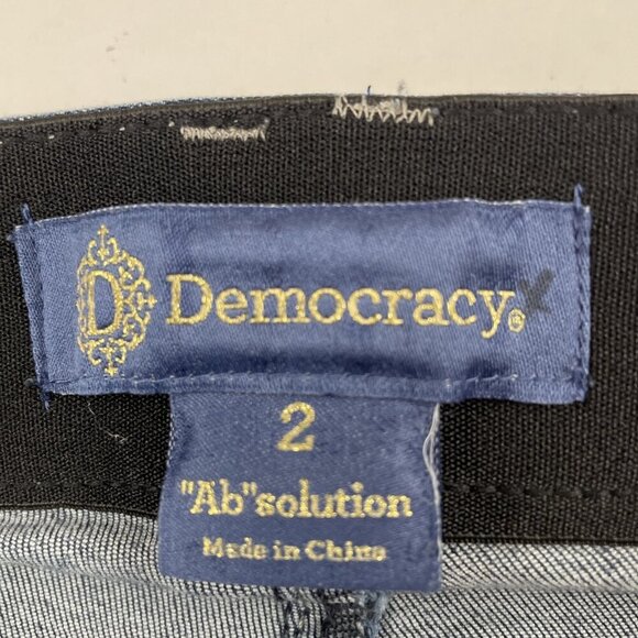 Democracy Ab Solution Jeans Women’s 2 Mid Rise Straight Stretch Cotton Poly - Picture 6 of 9